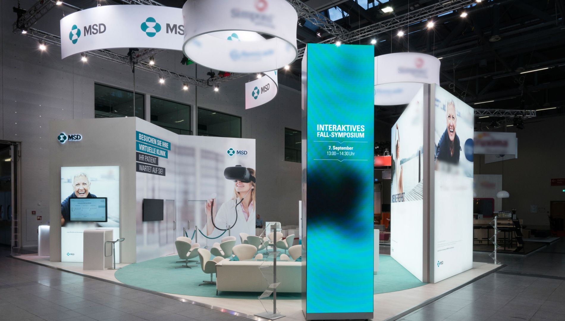 Messestand für MSD Sharp & Dohme auf dem DGRh-Kongress von der Münchener Designagentur das formt.