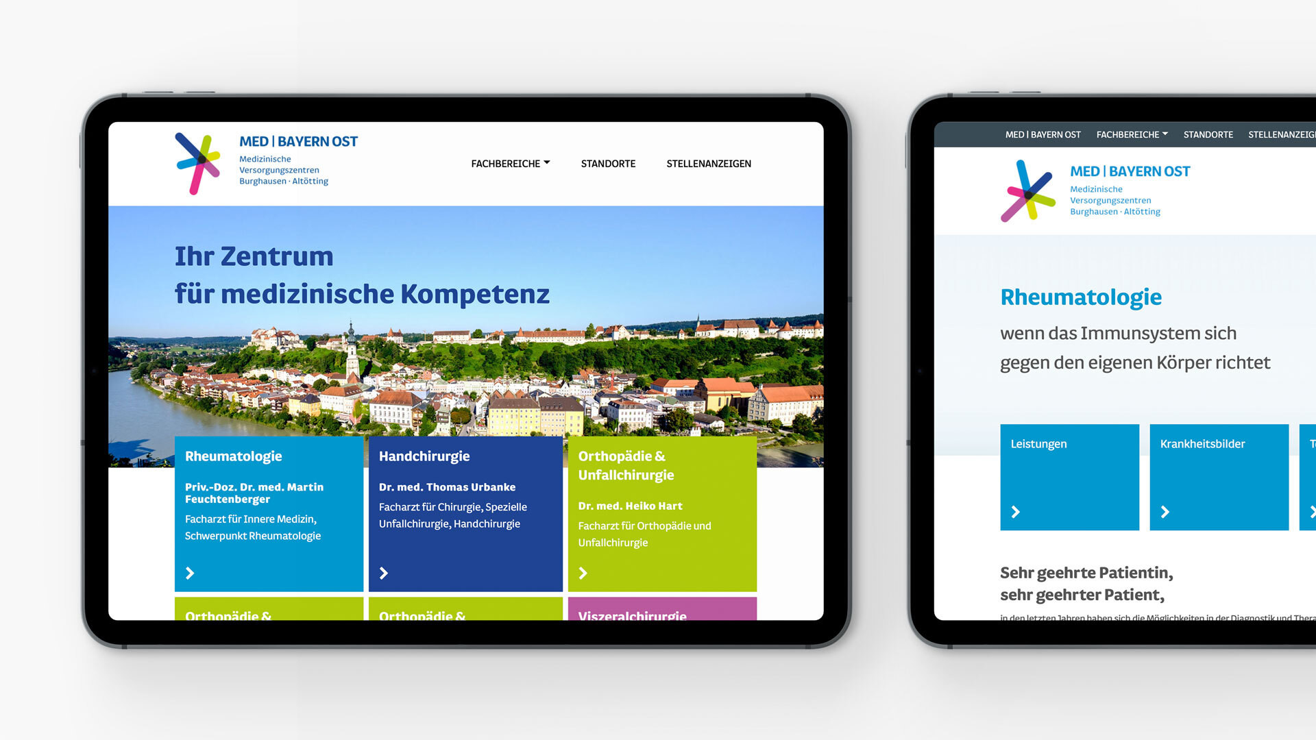 Responsiver Internetauftritt für MVZ MED Bayern Ost in München – Webdesign für Arztpraxen