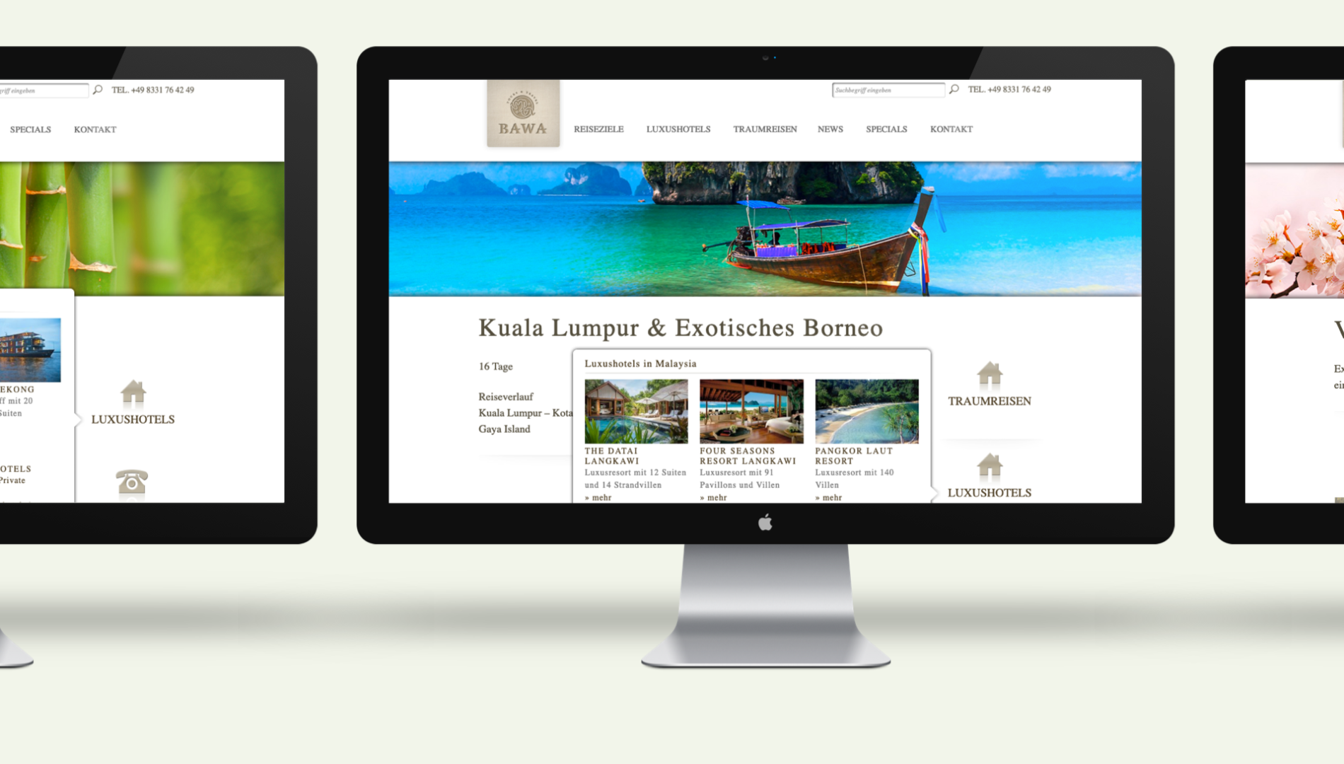 Moderner Internetauftritt mit Word-Press Content-Management-System und responsive Webdesign von der Designagentur das formt aus München