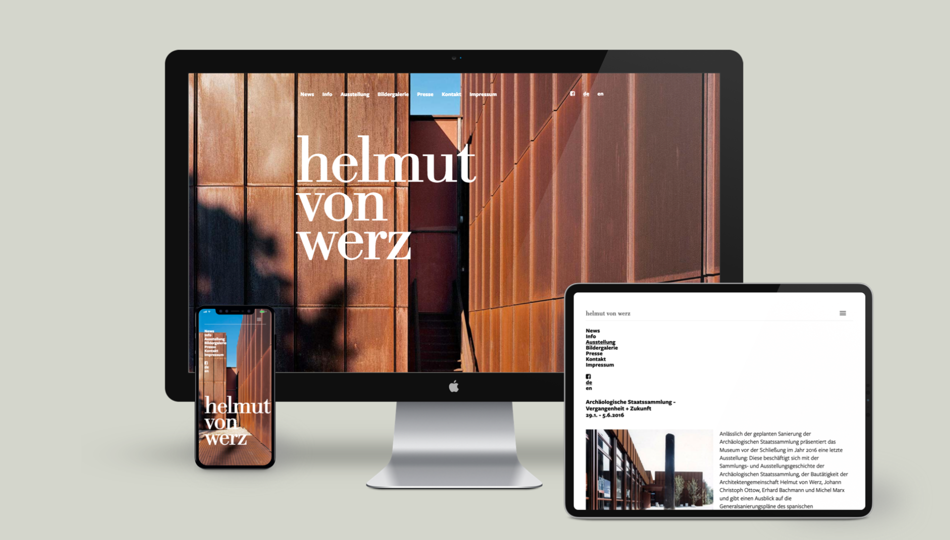 Moderner Internetauftritt mit Content-Management System responsive Webdesign von der Designagentur das formt aus München