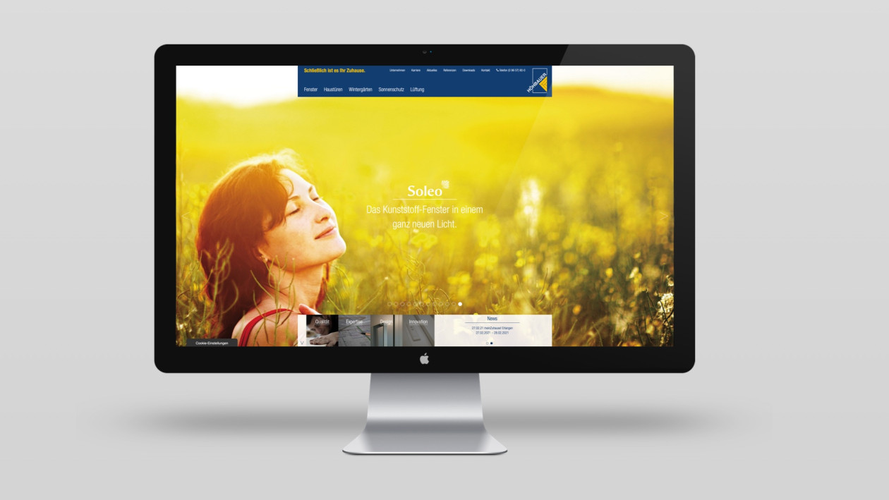 Responsiver Internetauftritt mit TYPO3 Content-Management-System für die Höhbauer GmbH von der Designagentur das formt aus München