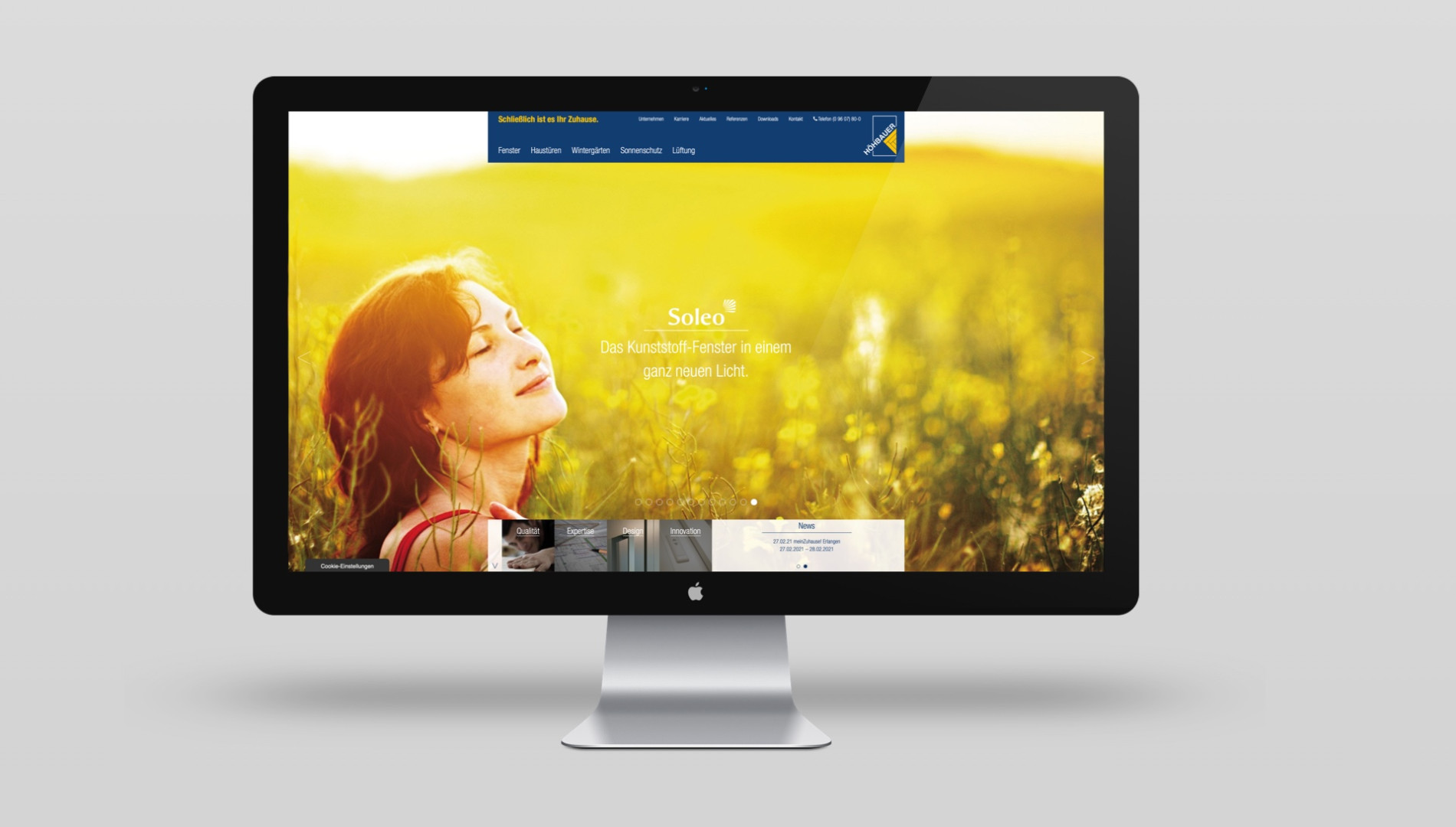 Responsiver Internetauftritt mit TYPO3 Content-Management-System für die Höhbauer GmbH von der Designagentur das formt aus München