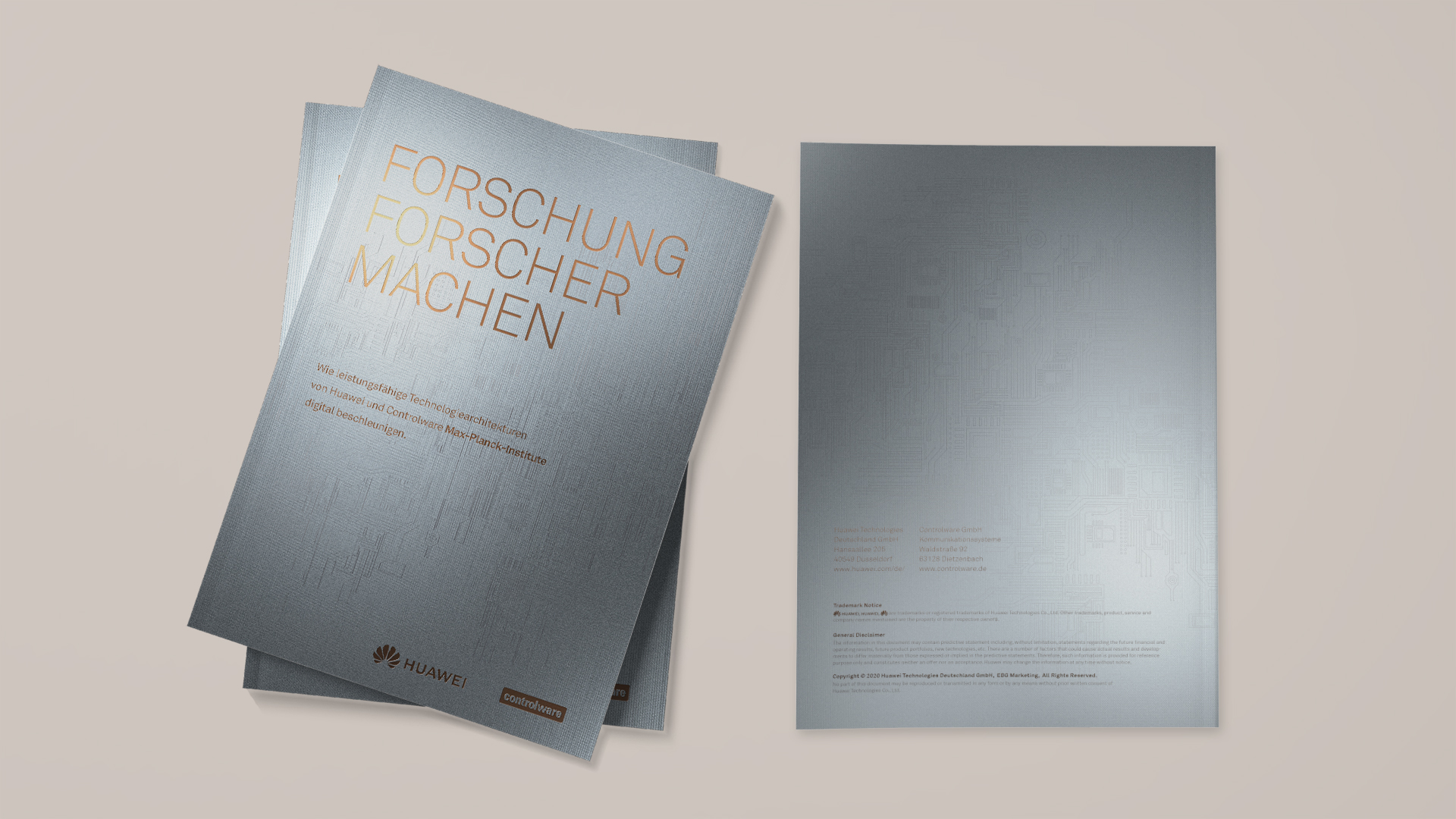 Hochwertige Broschüre für Hauwei mit Editorial Design von das formt - Designagentur aus München