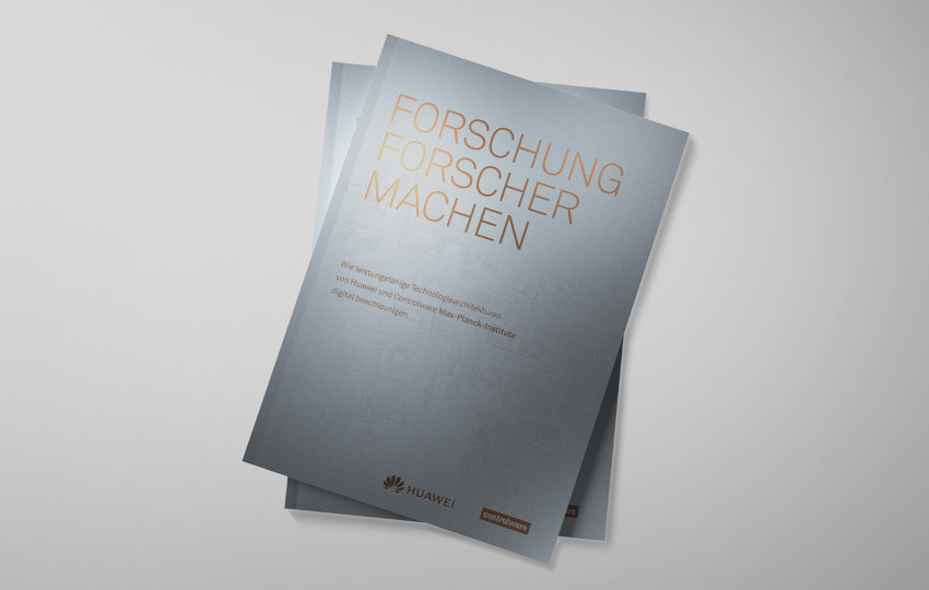 Hochwertig veredelte Broschüre für Hauwei mit Design von das formt - Designagentur aus München