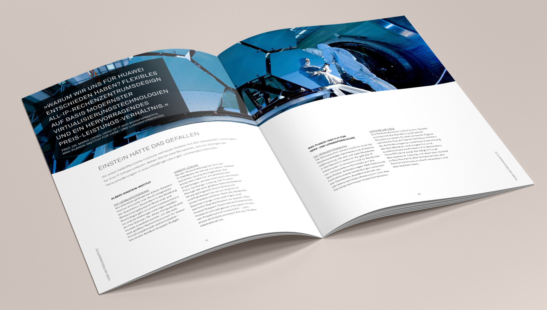 Hochwertige Broschüre für Hauwei mit Konzeption und Gestaltung von das formt - Designagentur aus München