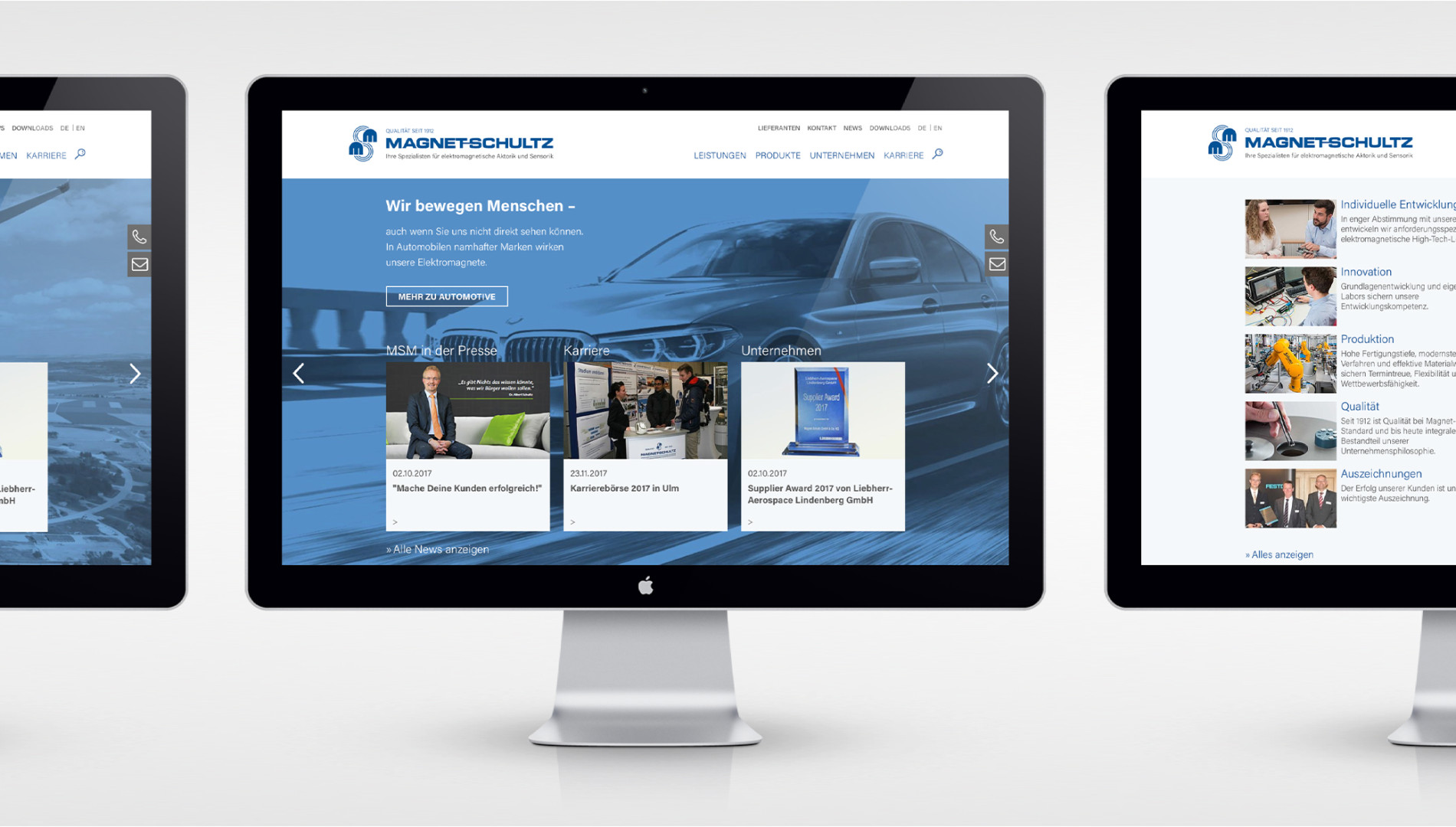 Responsiver Internetauftritt mit TYPO3 CMS für MSM in Memmingen von der Designagentur das formt aus München