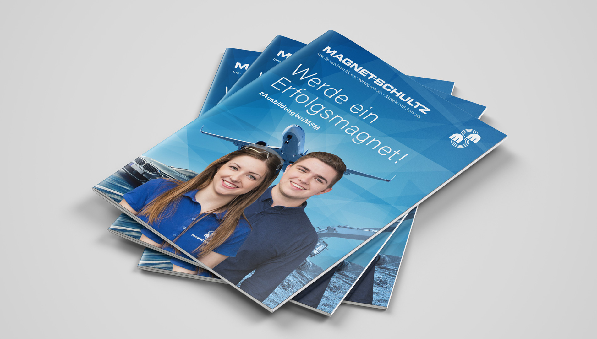 Moderne Ausbildungsbroschüre für Magnet-Schultz GmbH & Co. KG in Memmingen von der Designagentur das formt aus München