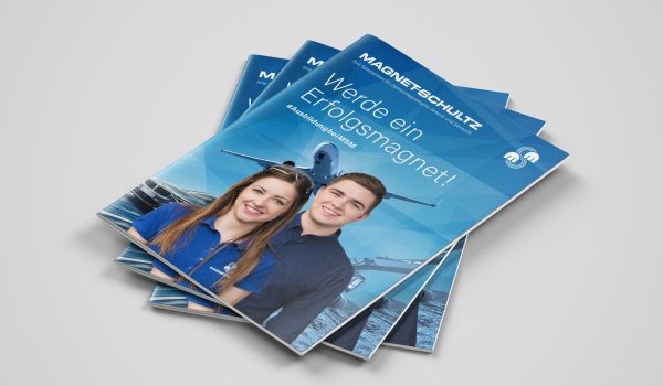 Moderne Ausbildungsbroschüre für Magnet-Schultz GmbH & Co. KG in Memmingen von der Designagentur das formt aus München