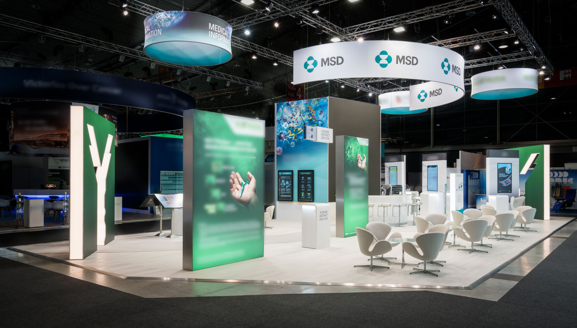 Messedesign für die MSD Sharp & Dohme GmbH von der Designagentur das formt aus München