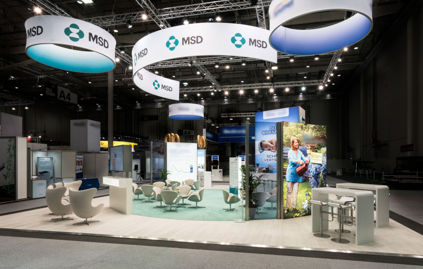Messedesign für die MSD Sharp & Dohme GmbH von der Designagentur das formt aus München