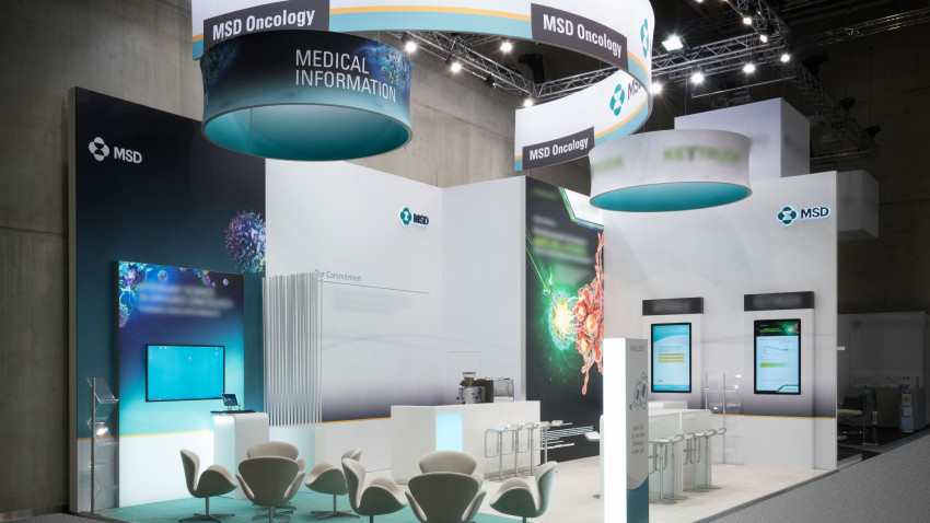 Messedesign für die MSD Sharp & Dohme GmbH von der Designagentur das formt aus München