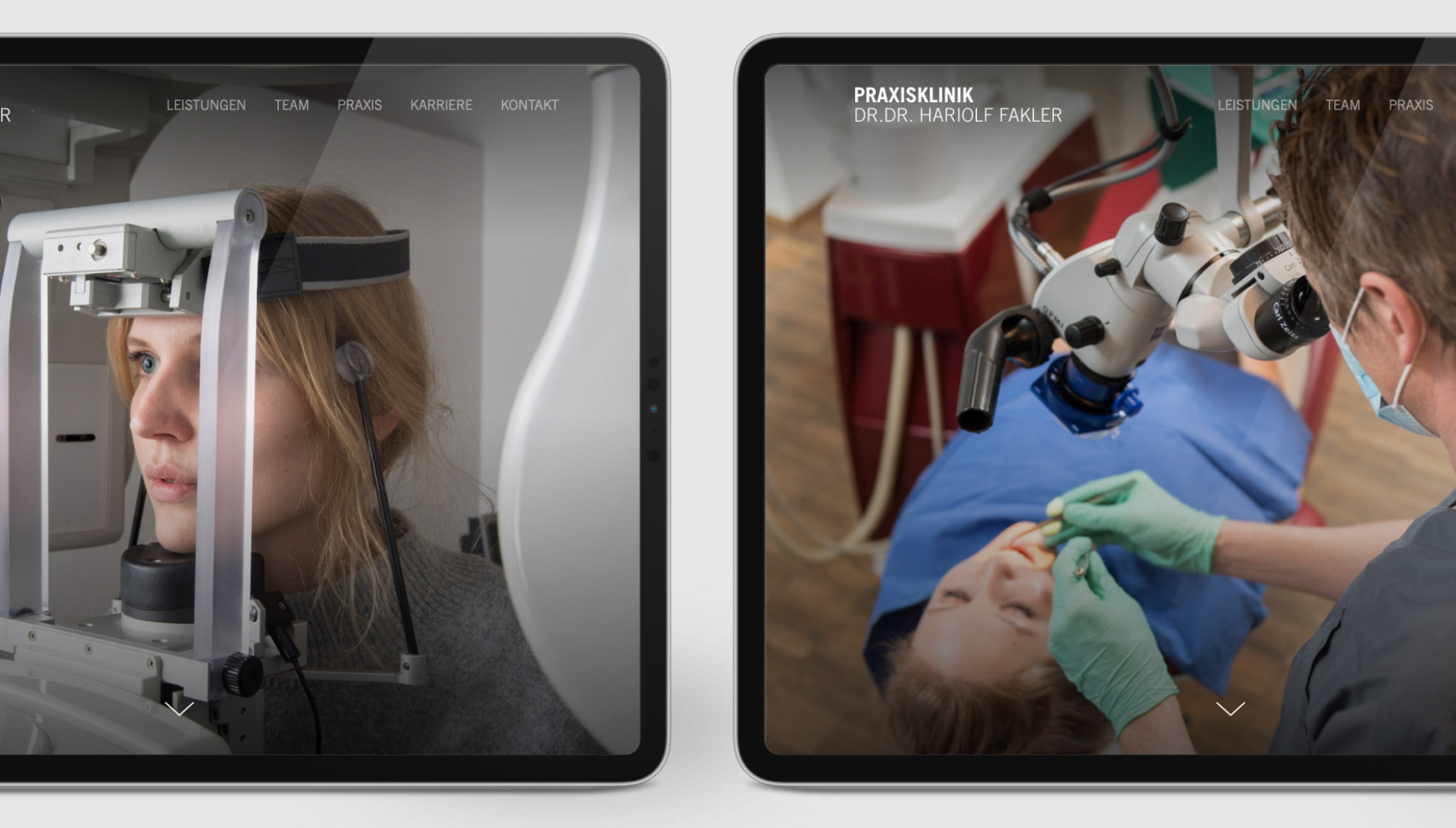 Responsiver Internetauftritt mit Kirby Content-Management-System  für die Praxisklinik Dr. Dr. Fakler aus Memmingen von der Designagentur das formt aus München