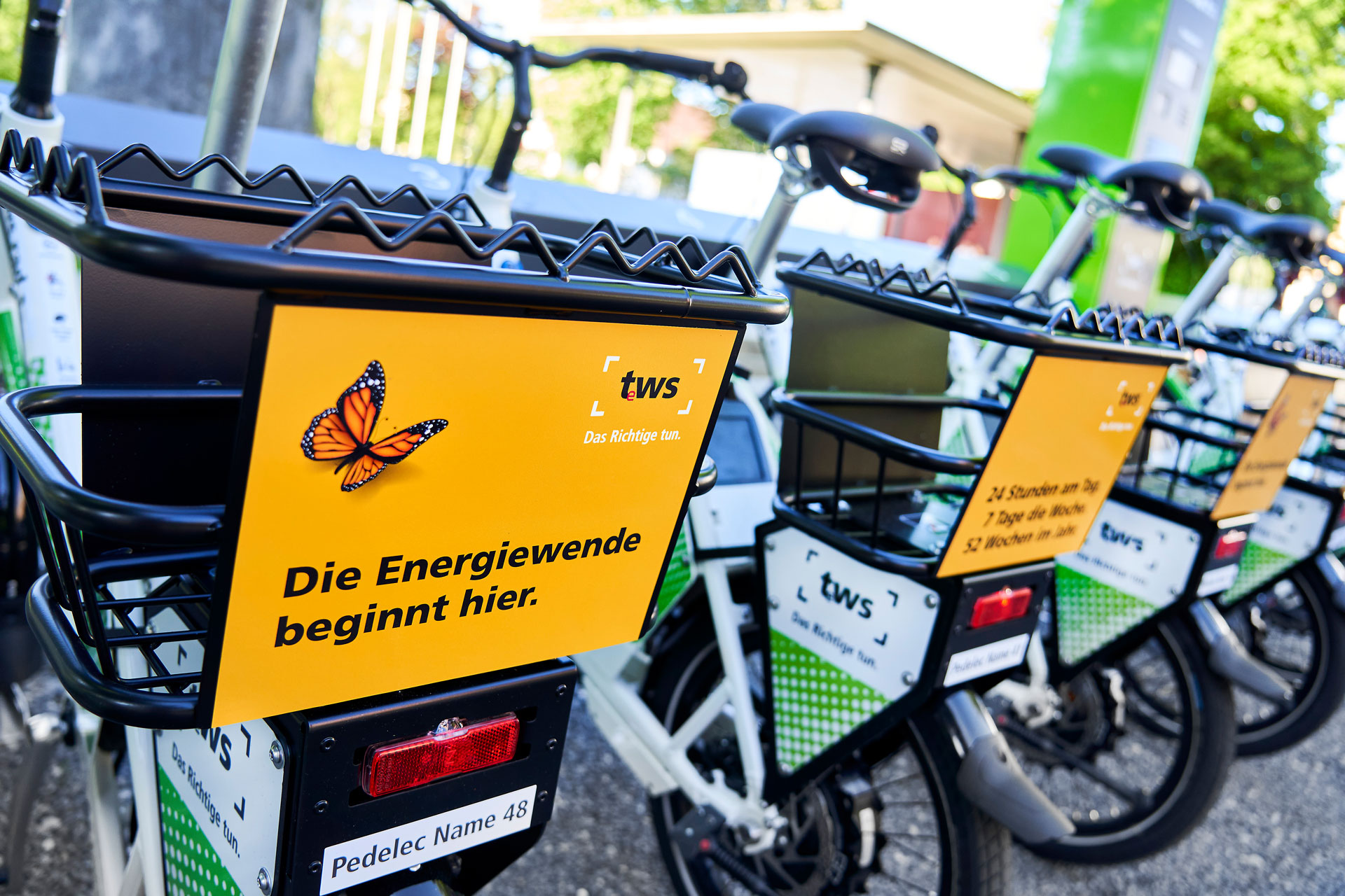 Markenentwicklung und Corporate Design für den mobilen Fahrrad-Leihservice der tws aus Ravensburg und Weingarten von der Designagentur das formt aus München