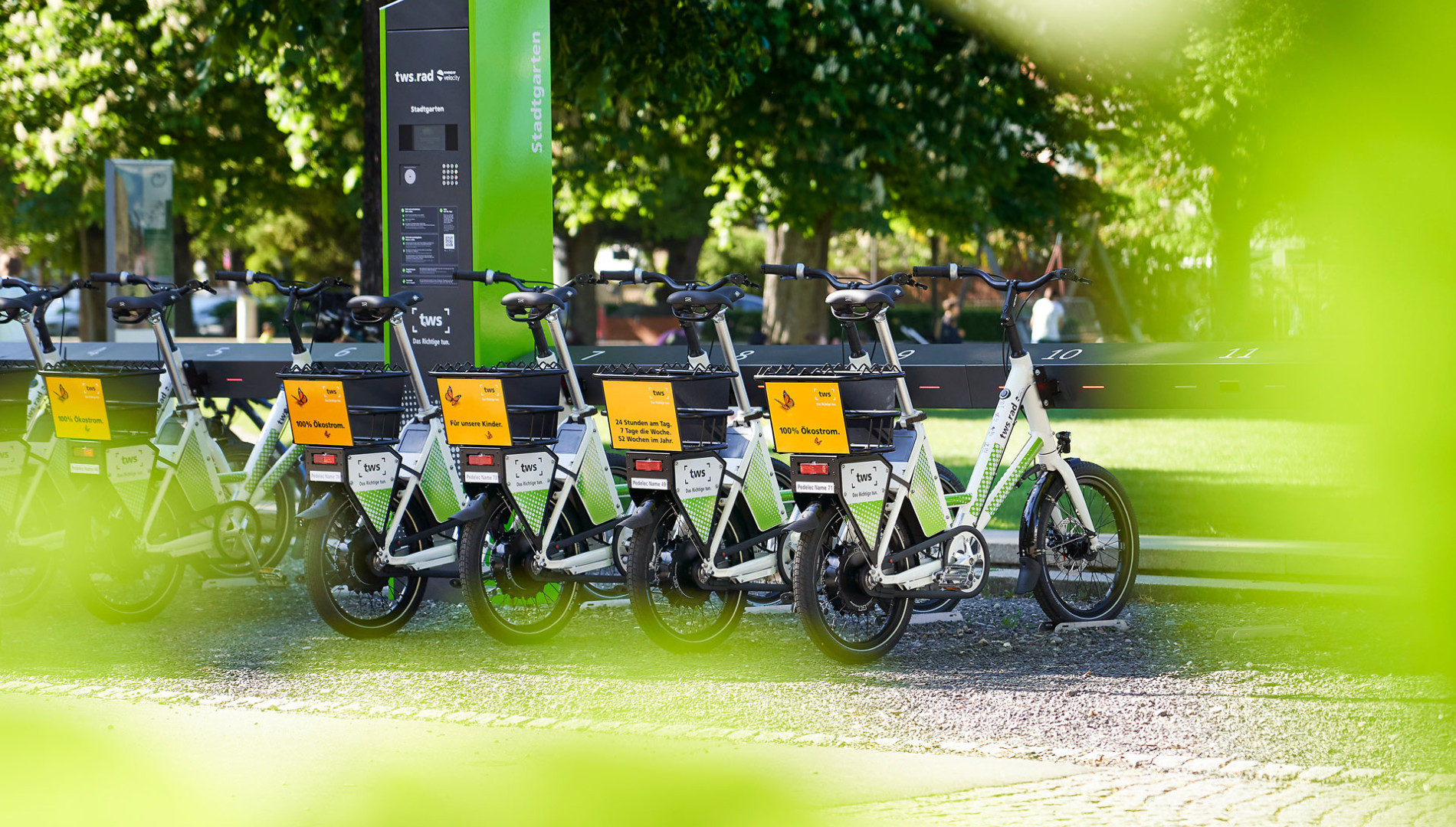 Markenentwicklung und Corporate Design für den mobilen Fahrrad-Leihservice der tws aus Ravensburg und Weingarten von der Designagentur das formt aus München