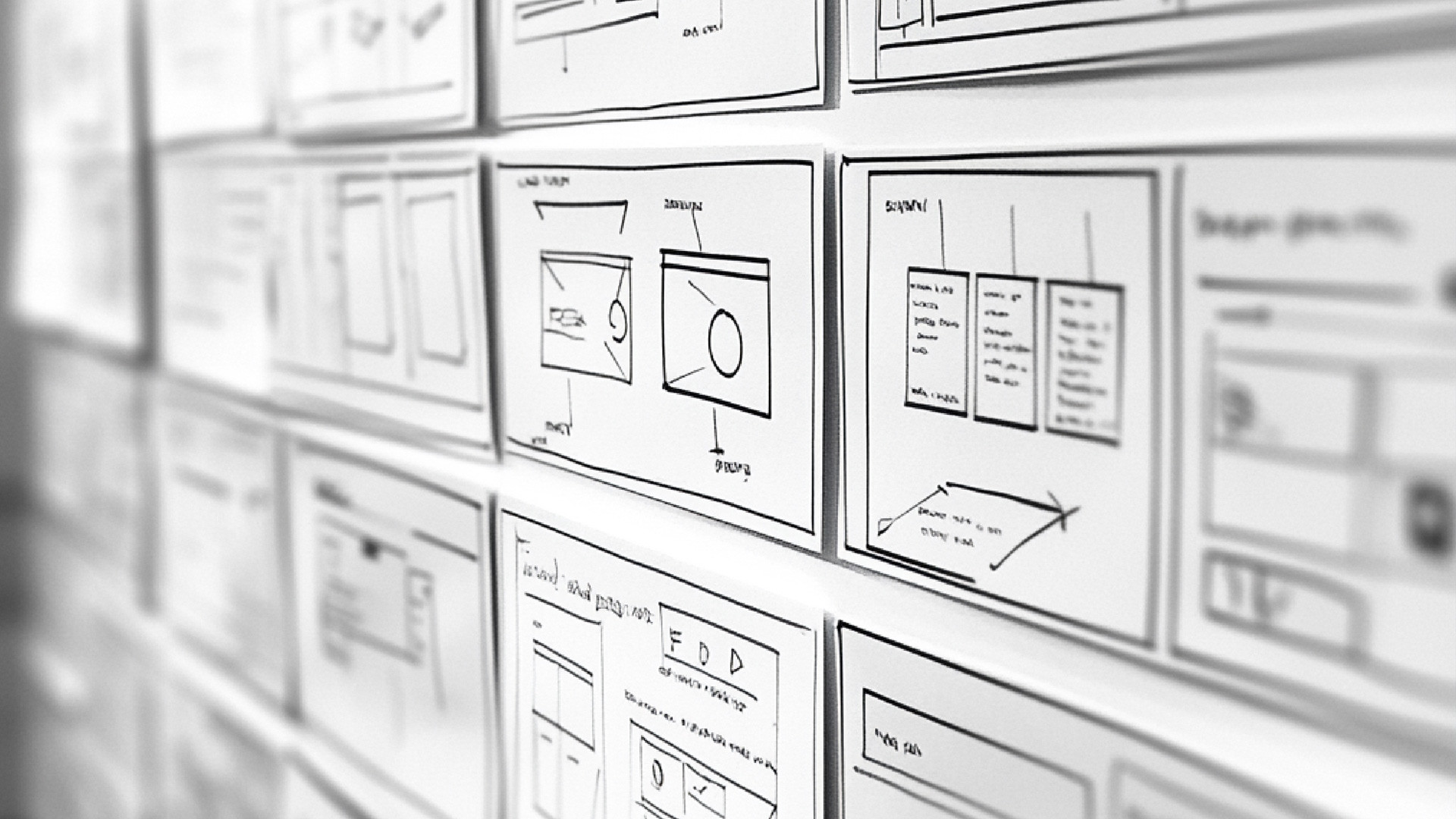 Webdesign Konzept in Form von Wireframes von der Internetagentur das formt aus München